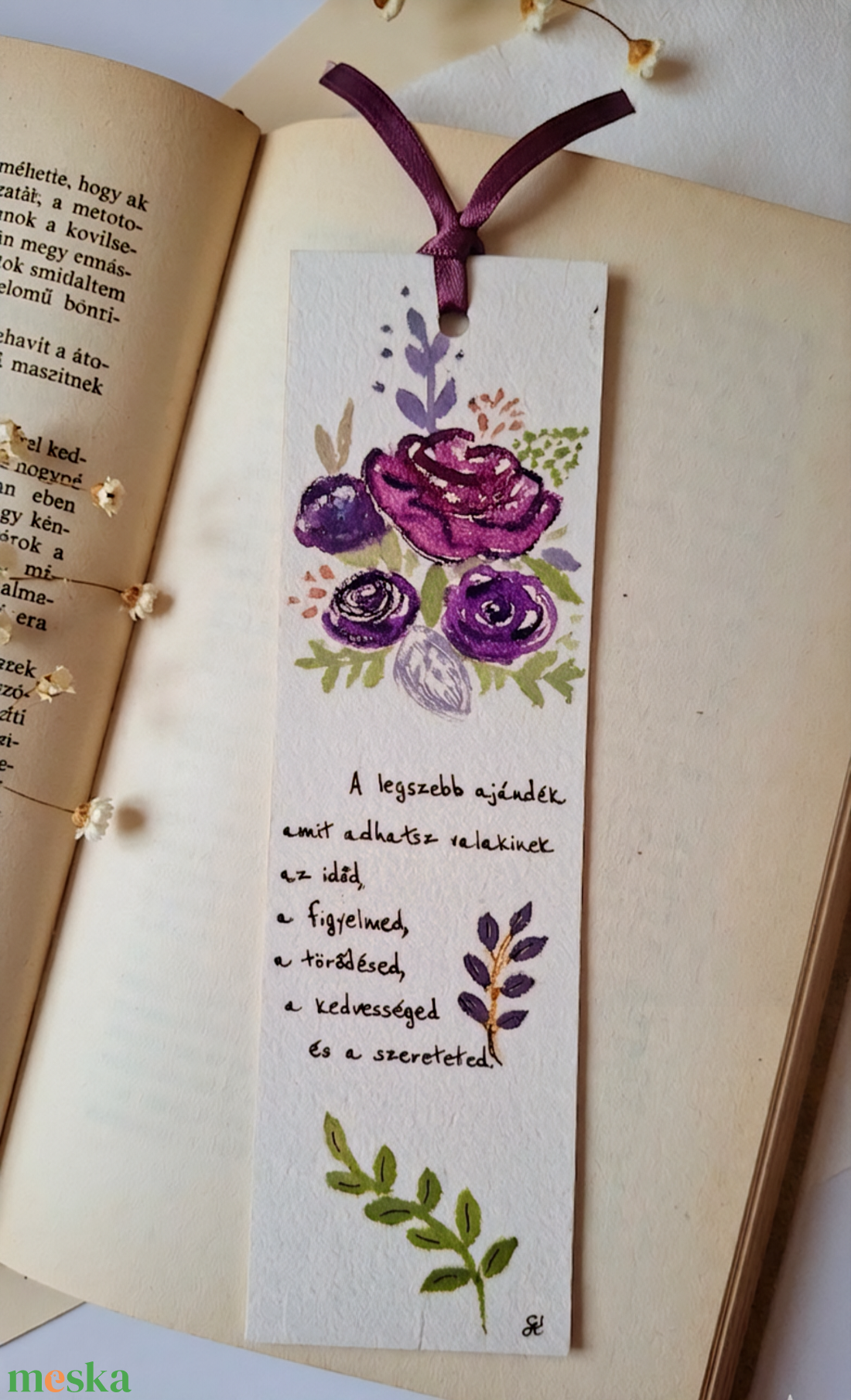 Kézzel festett könyvjelző idézettel -virágok -színes, bohó stílusban óvónéniknek, tanítóknak NÉVRE SZÓLÓAN! - könyv & zene - könyvjelző - Meska.hu