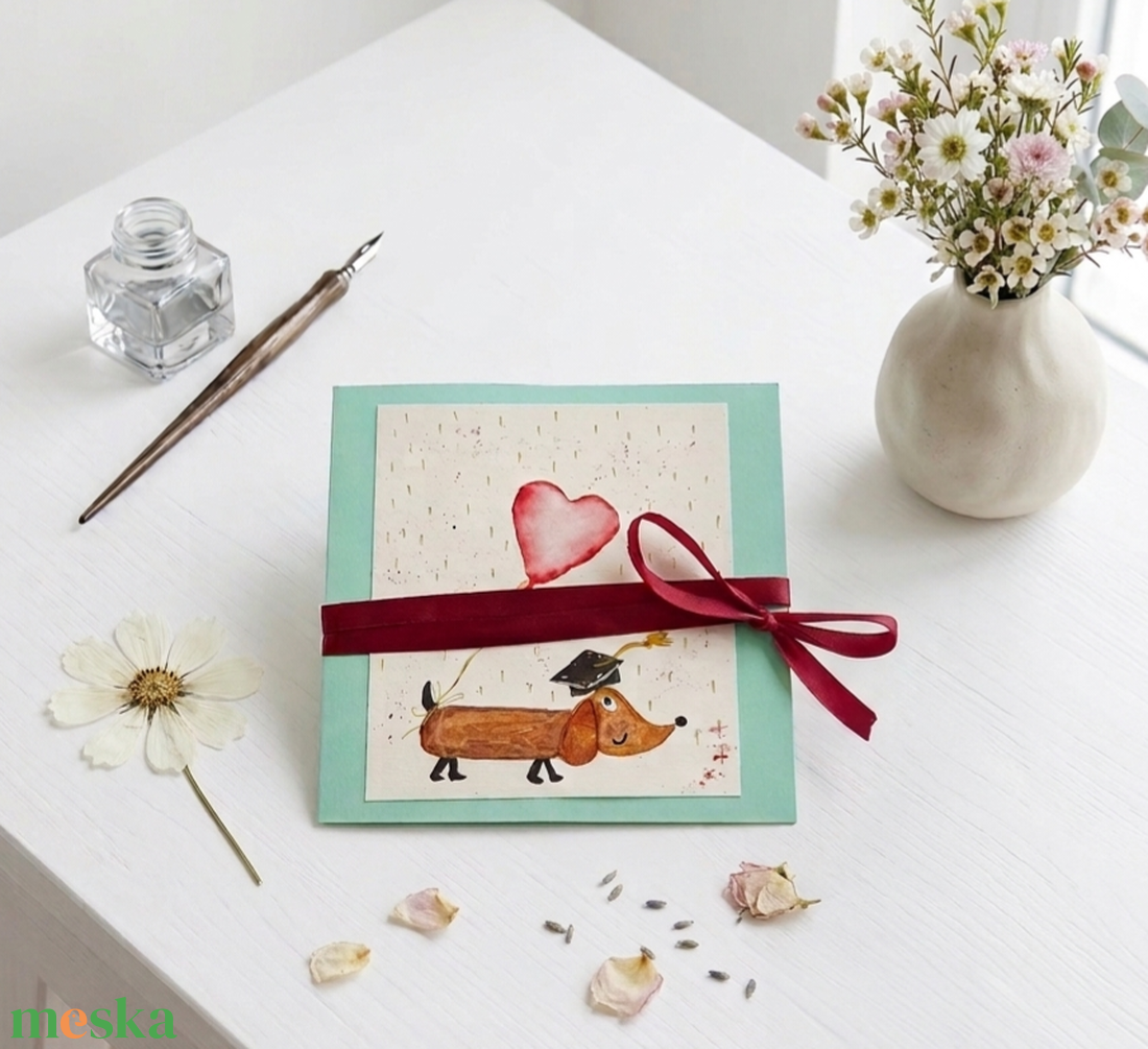 Tacsis ballagó pénzátadó lap, köszöntőlap,  - otthon & életmód - papír, írószer - ajándékozás kellékei - képeslap, üdvözlőlap - Meska.hu