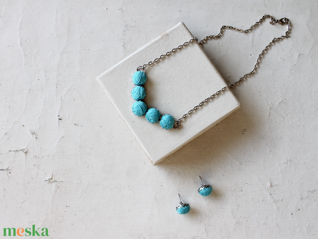 Nyaklánc és fülbevaló - ékszer - ékszerszett - Meska.hu