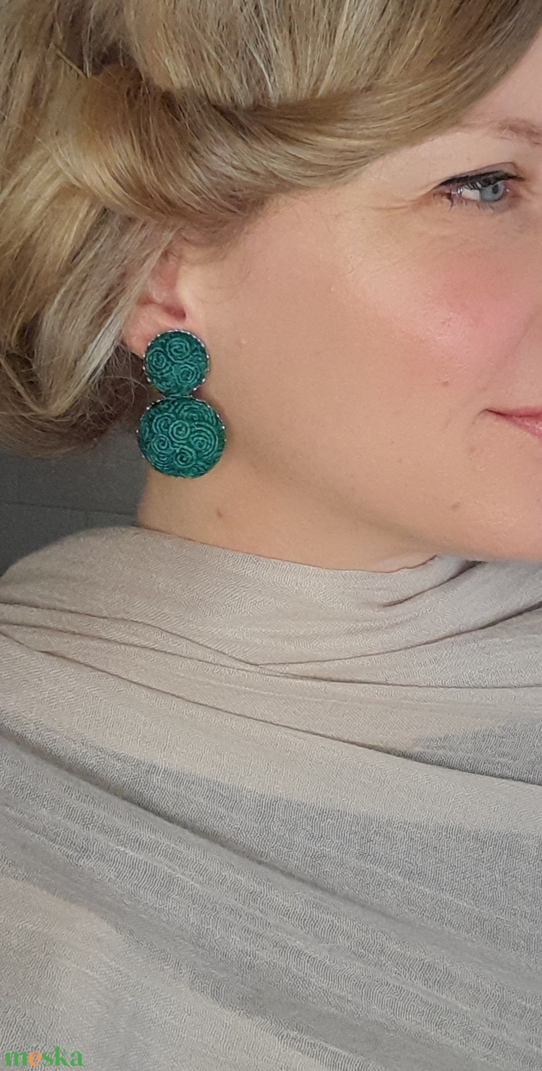 Kender fülbevaló - ékszer - fülbevaló - lógós kerek fülbevaló - Meska.hu