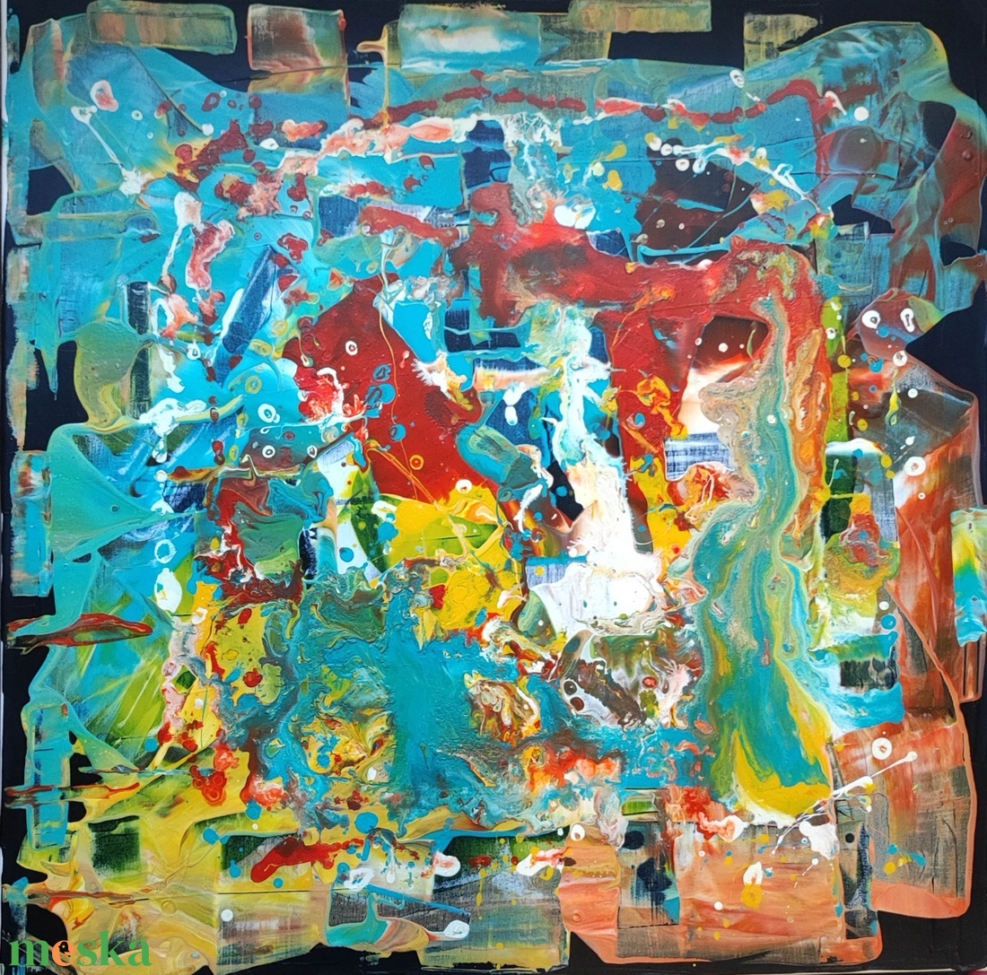 Színes Illúzió - művészet - festmény - akril - Meska.hu