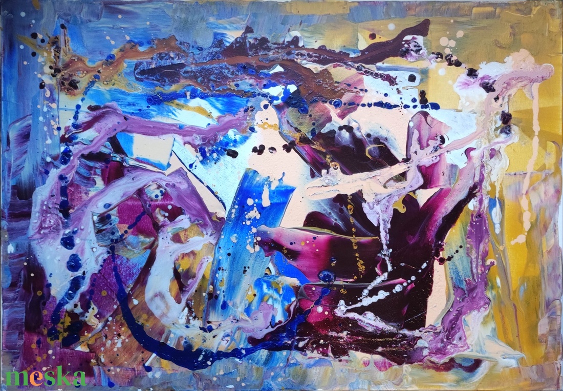 Káosz - művészet - festmény - akril - Meska.hu