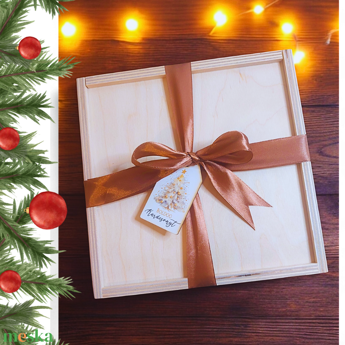 Zserbó- fadobozos ünnepi ajándék a zserbó ízeivel - élelmiszer - gourmet ajándékcsomag - Meska.hu