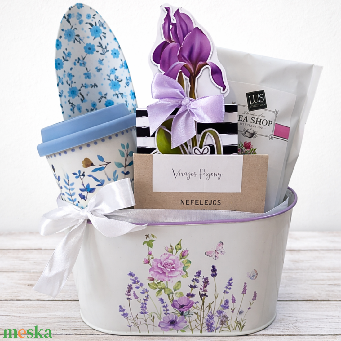 Nefelejcs - virágültetős köszönetajándék anyák napjára vagy tanév végére - otthon & életmód - virágdekoráció - virágdíszek - virágdísz kaspóban - Meska.hu