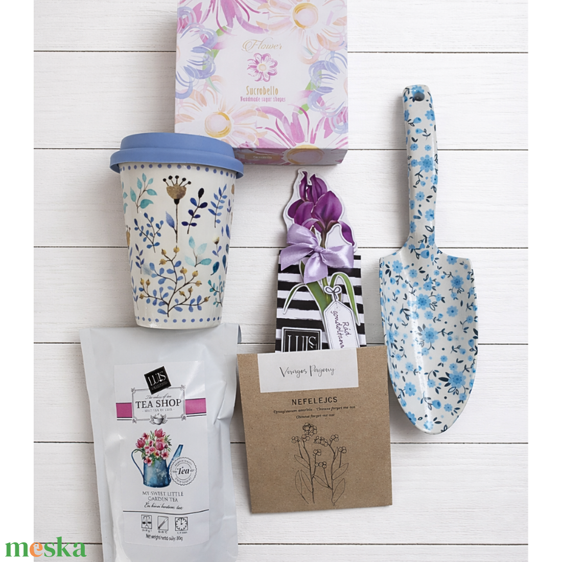 Nefelejcs - virágültetős köszönetajándék anyák napjára vagy tanév végére - otthon & életmód - virágdekoráció - virágdíszek - virágdísz kaspóban - Meska.hu