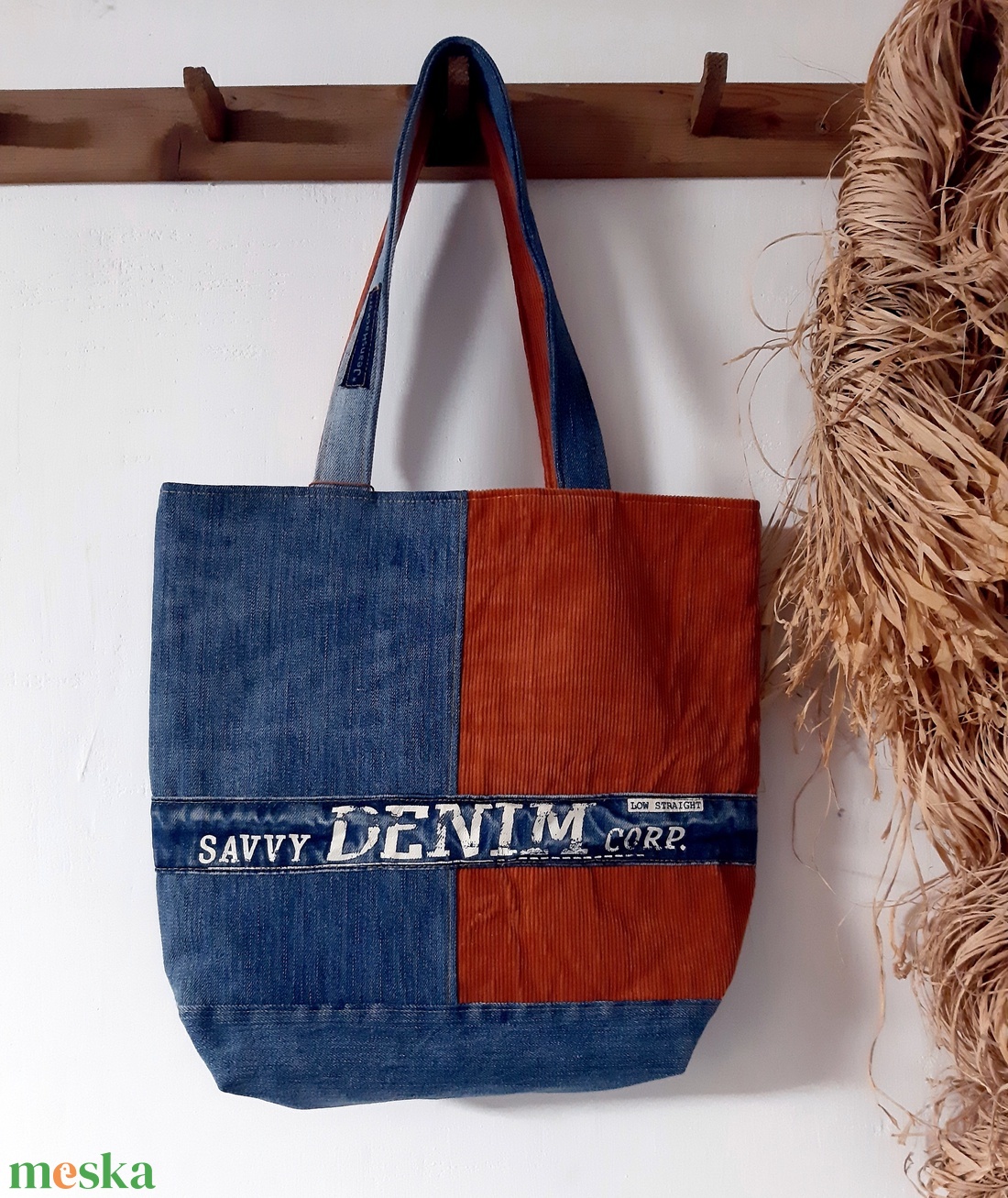 Farmer válltáska felirattal, kordbársonnyal kombinálva, különböző színű fülekkel, farmer tote bag - táska & tok - kézitáska & válltáska - válltáska - Meska.hu Farmer válltáska felirattal, kordbársonnyal kombinálva, különböző színű fülekkel, farmer tote bag - táska & tok - kézitáska & válltáska - válltáska - Meska.hu