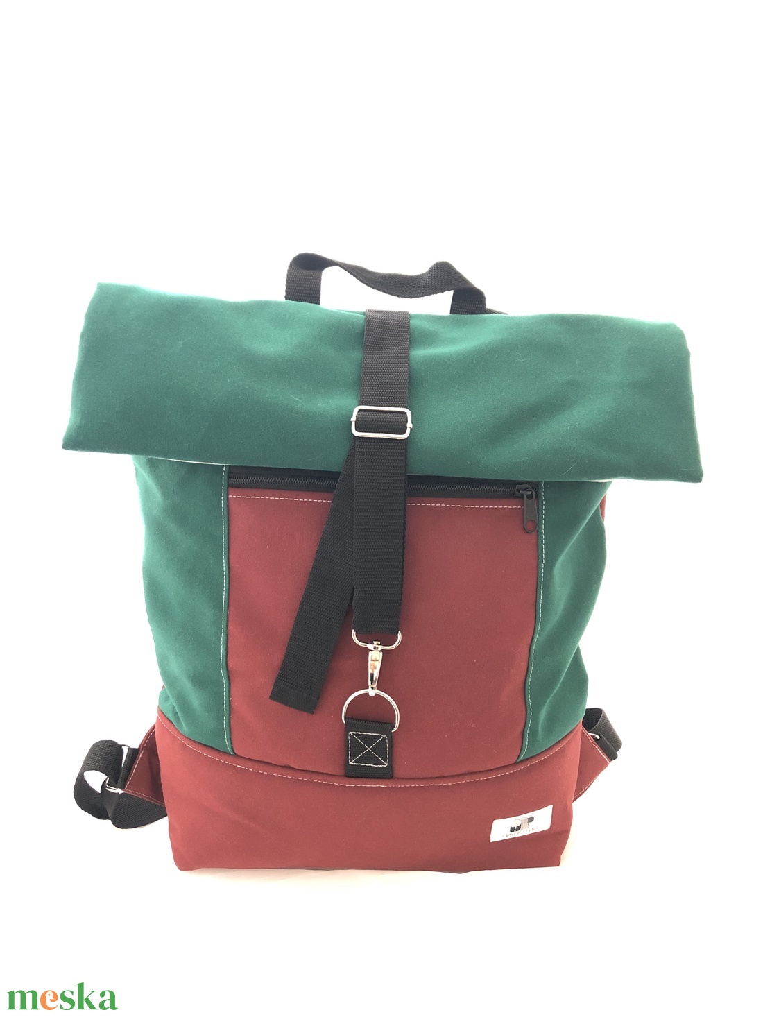 Bordó-zöld rolltop hátizsák - táska & tok - laptoptáska, laptop hátizsák - Meska.hu Bordó-zöld rolltop hátizsák - táska & tok - laptoptáska, laptop hátizsák - Meska.hu