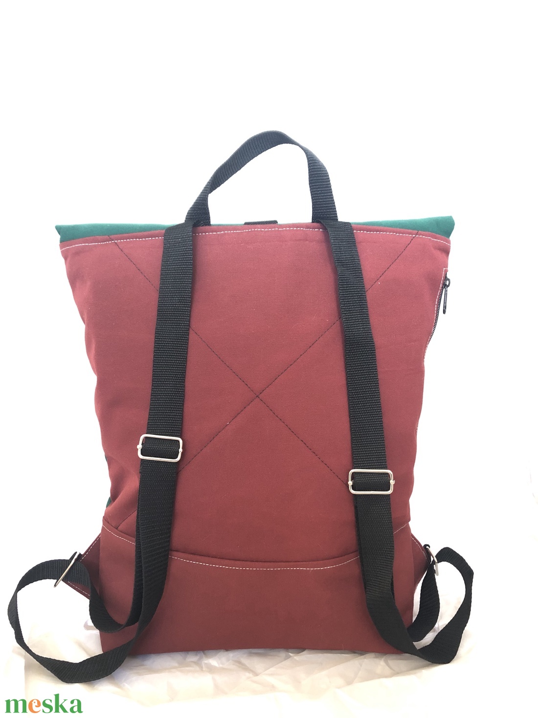Bordó-zöld rolltop hátizsák - táska & tok - laptoptáska, laptop hátizsák - Meska.hu Bordó-zöld rolltop hátizsák - táska & tok - laptoptáska, laptop hátizsák - Meska.hu