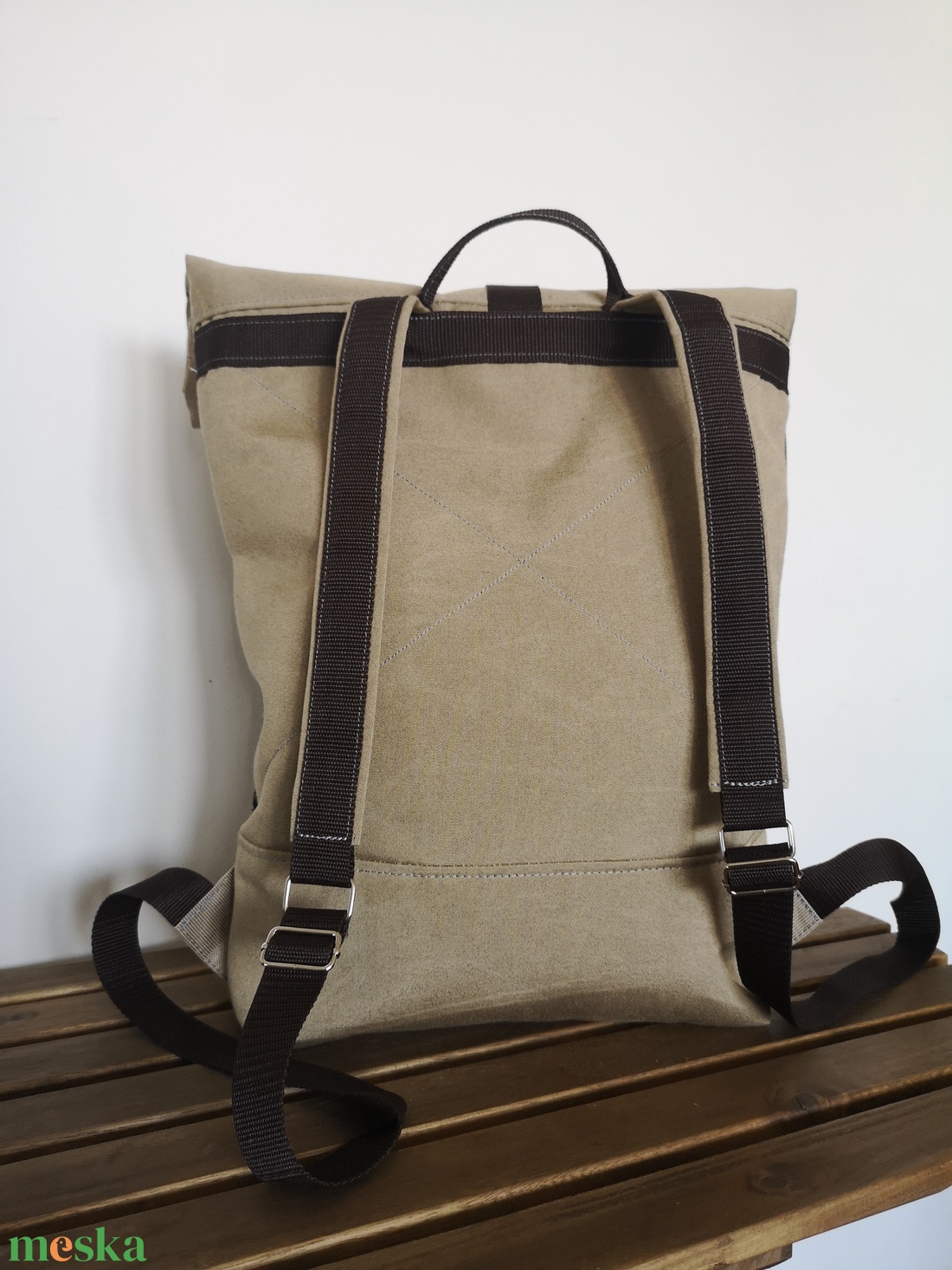 Beige vízálló rolltop hátizsák - táska & tok - hátizsák - hátizsák - Meska.hu Beige vízálló rolltop hátizsák - táska & tok - hátizsák - hátizsák - Meska.hu