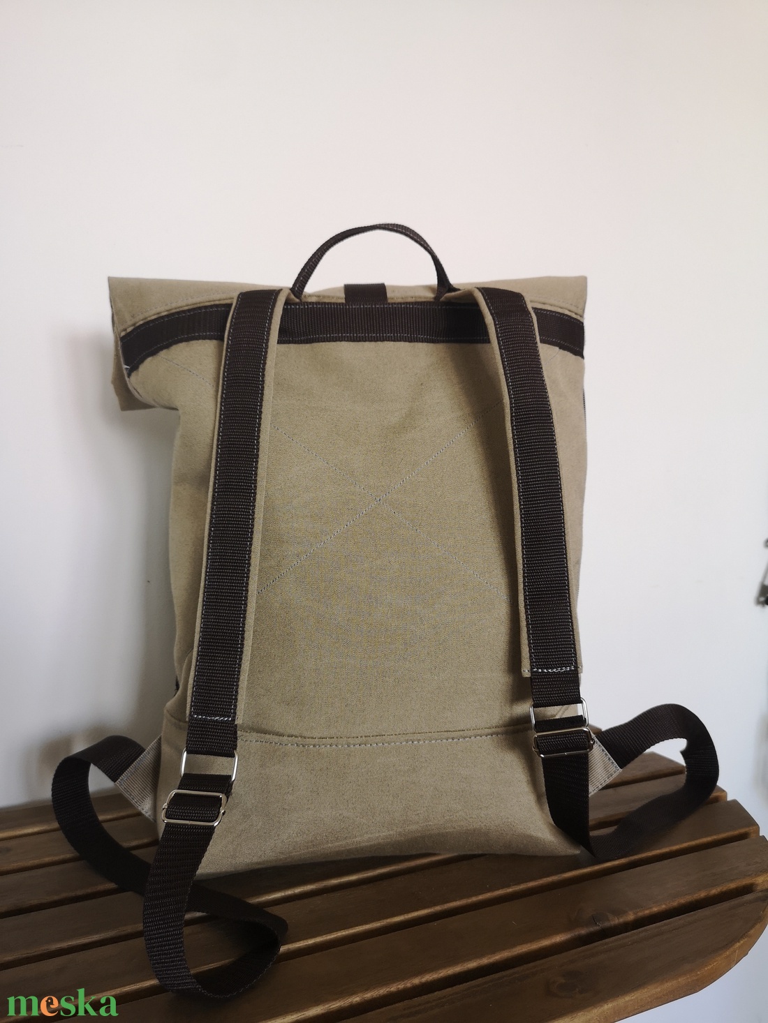 Beige vízálló rolltop hátizsák - táska & tok - hátizsák - hátizsák - Meska.hu Beige vízálló rolltop hátizsák - táska & tok - hátizsák - hátizsák - Meska.hu