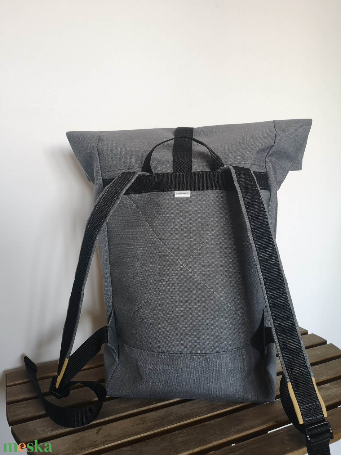 Szürke-sárga vízálló rolltop hátizsák - táska & tok - hátizsák - roll top hátizsák - Meska.hu Szürke-sárga vízálló rolltop hátizsák - táska & tok - hátizsák - roll top hátizsák - Meska.hu