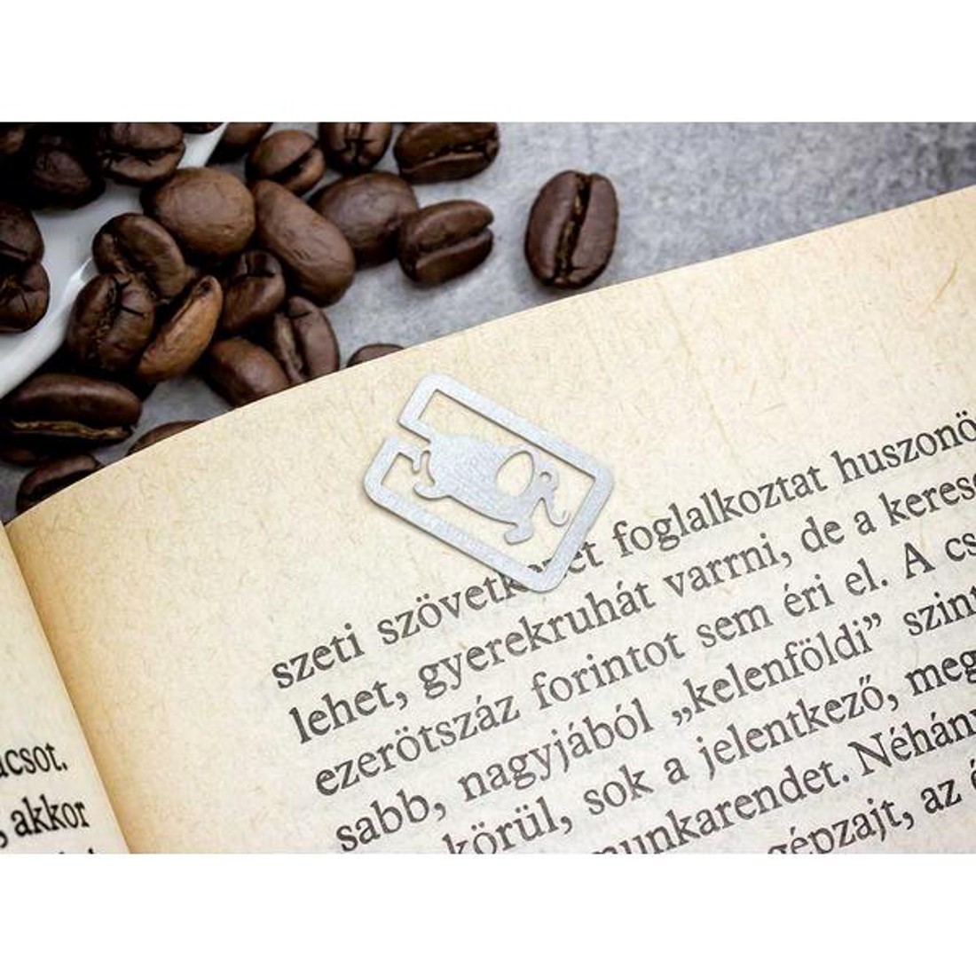 Elefánt oldaljelölő acél könyvjelző - könyv & zene - könyvjelző - Meska.hu