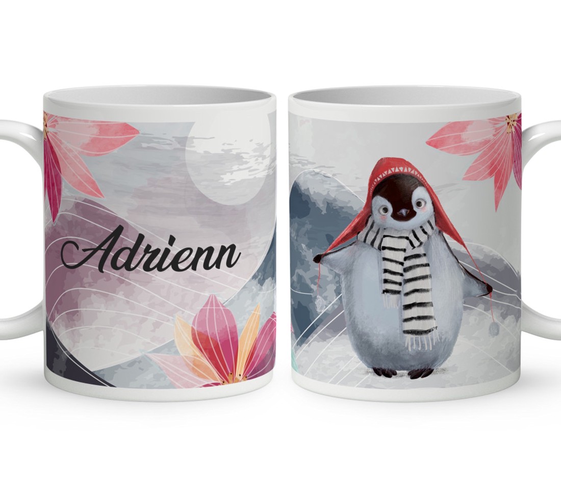 Kérd a neveddel - A legcukibb pingvin mintás bögre - otthon & életmód - konyhafelszerelés, tálalás - tálalás - bögre & csésze - Meska.hu