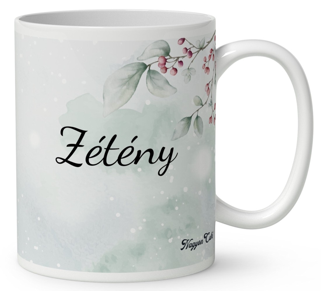 Névvel kérhető - Cuki téli jávorszarvas mintás bögre - otthon & életmód - konyhafelszerelés, tálalás - tálalás - bögre & csésze - Meska.hu