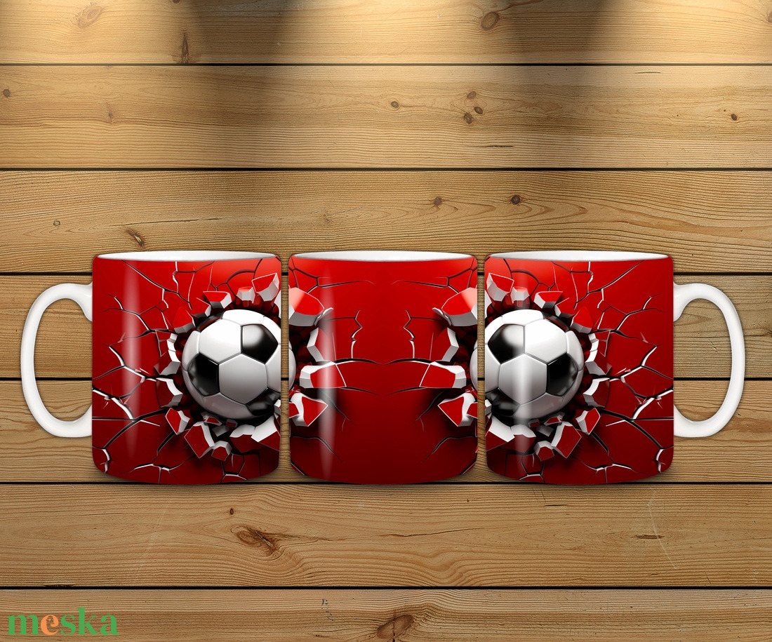 3D Focis bögre - művészet - grafika & illusztráció - digitális - Meska.hu