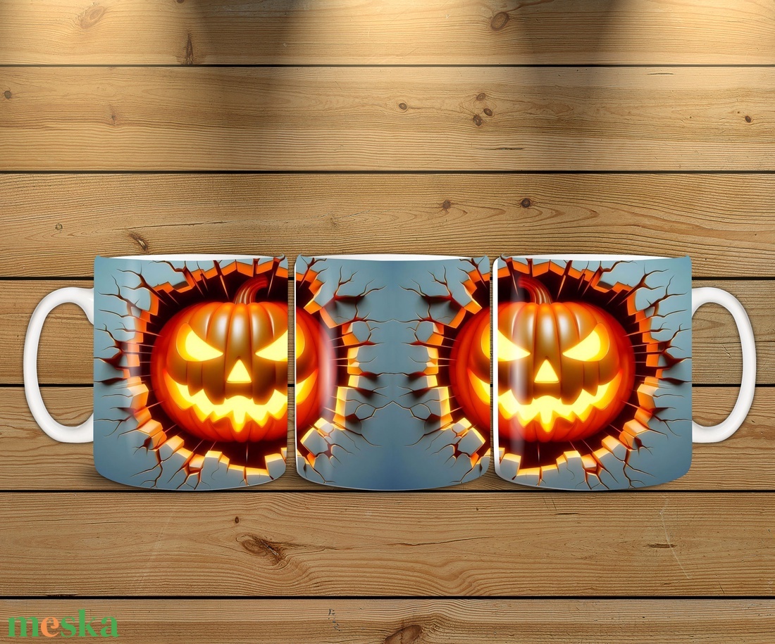 Halloween bögre - művészet - grafika & illusztráció - digitális - Meska.hu
