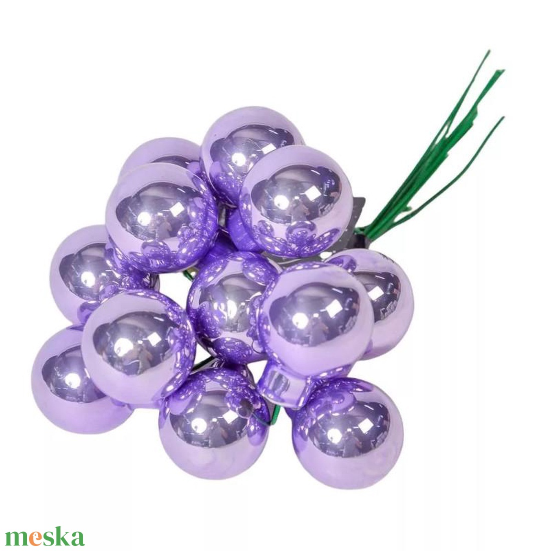 Üveggömb pick 2 cm - világos lila - fényes 12 db - kellékek & szerszámok - dekorációs kellékek - üveggömb pick - Meska.hu