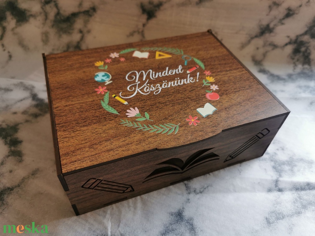 Mindent Köszönünk! - Nyomtatott fedeles ajándékátadó doboz - esküvő - emlék & ajándék - doboz - Meska.hu
