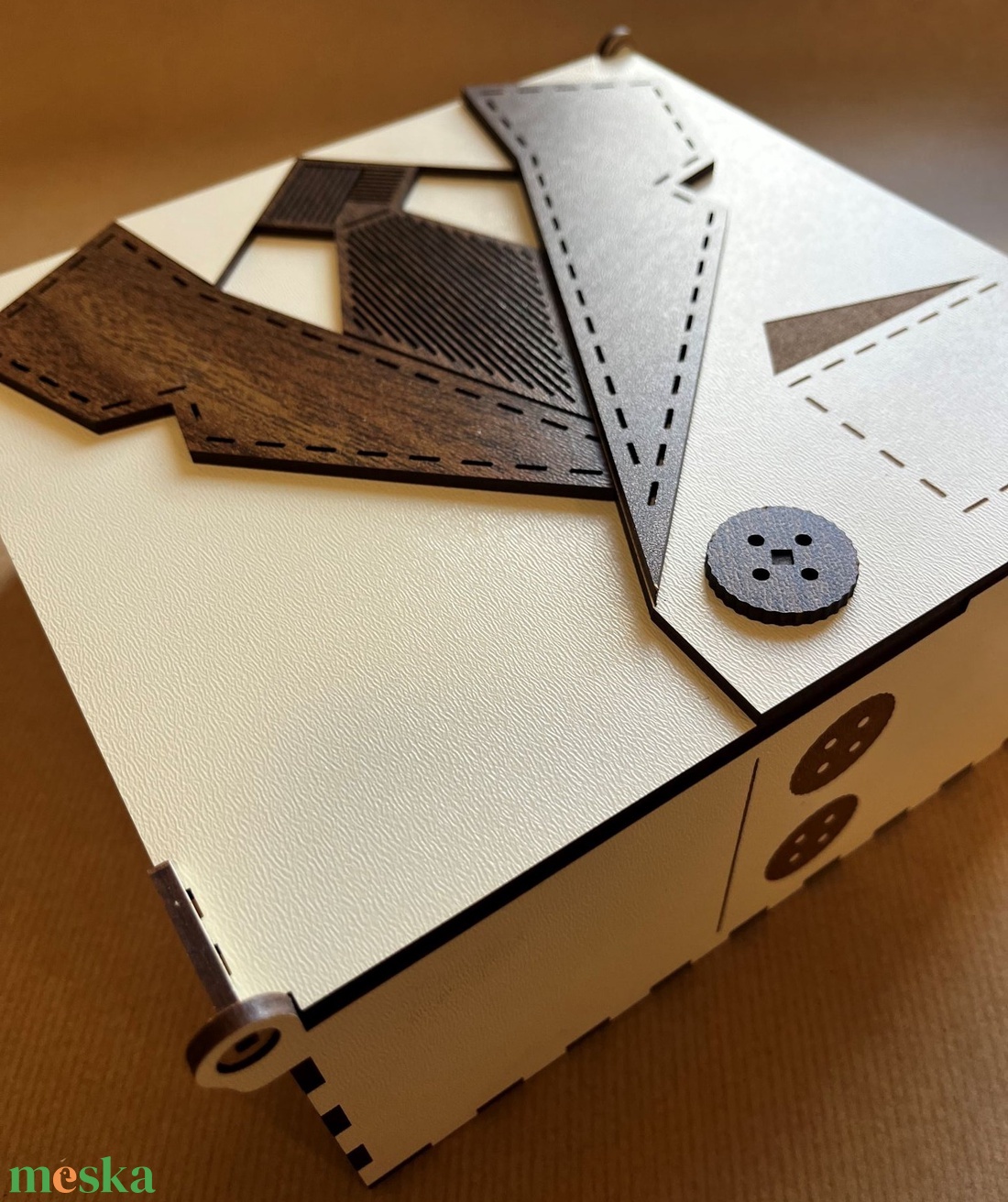 Nyakkendő mintás ajándék doboz  - esküvő - emlék & ajándék - doboz - Meska.hu