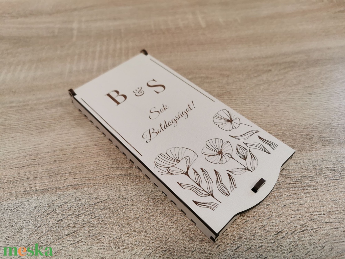 Sok Boldogságot esküvői pénzátadó doboz  egyedi monogrammal - esküvő - emlék & ajándék - nászajándék - esküvői pénzátadó doboz - Meska.hu