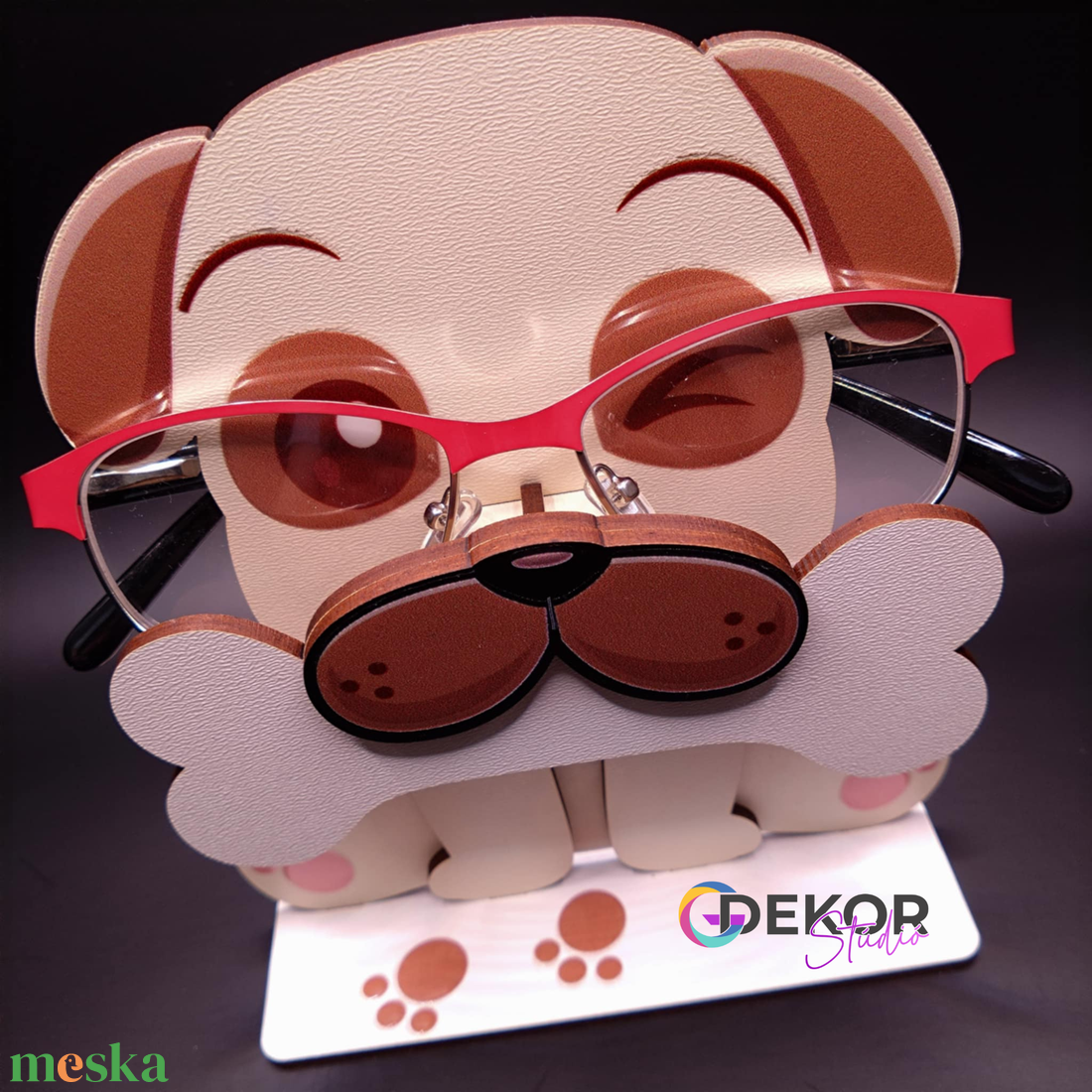 Kutyus alakú gyerek szemüvegtartó - otthon & életmód - babaszoba, gyerekszoba - babaszoba dekoráció - Meska.hu