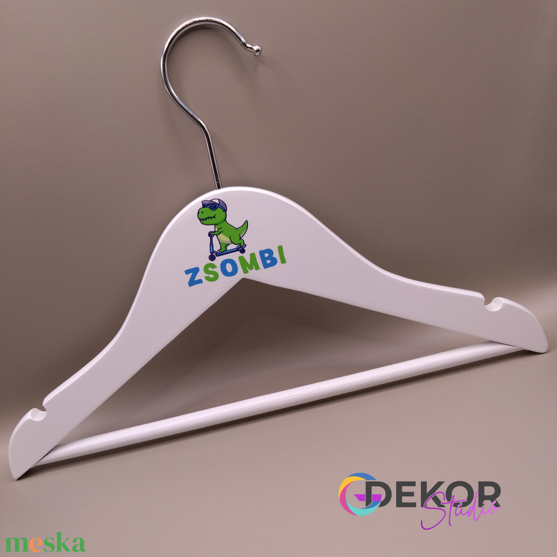 Egyedi gyerekvállfa - fehér, 33 cm - ruha & divat - babaruha & gyerekruha - babafotózási ruha és kellék - Meska.hu