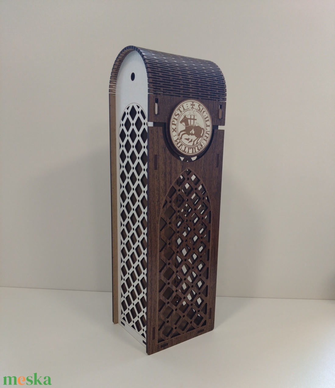 Boros doboz, bortartó - lézervágott, gravírozott boros doboz egyedi mintával - otthon & életmód - konyhafelszerelés, tálalás - italos kellékek - boros díszdoboz - Meska.hu