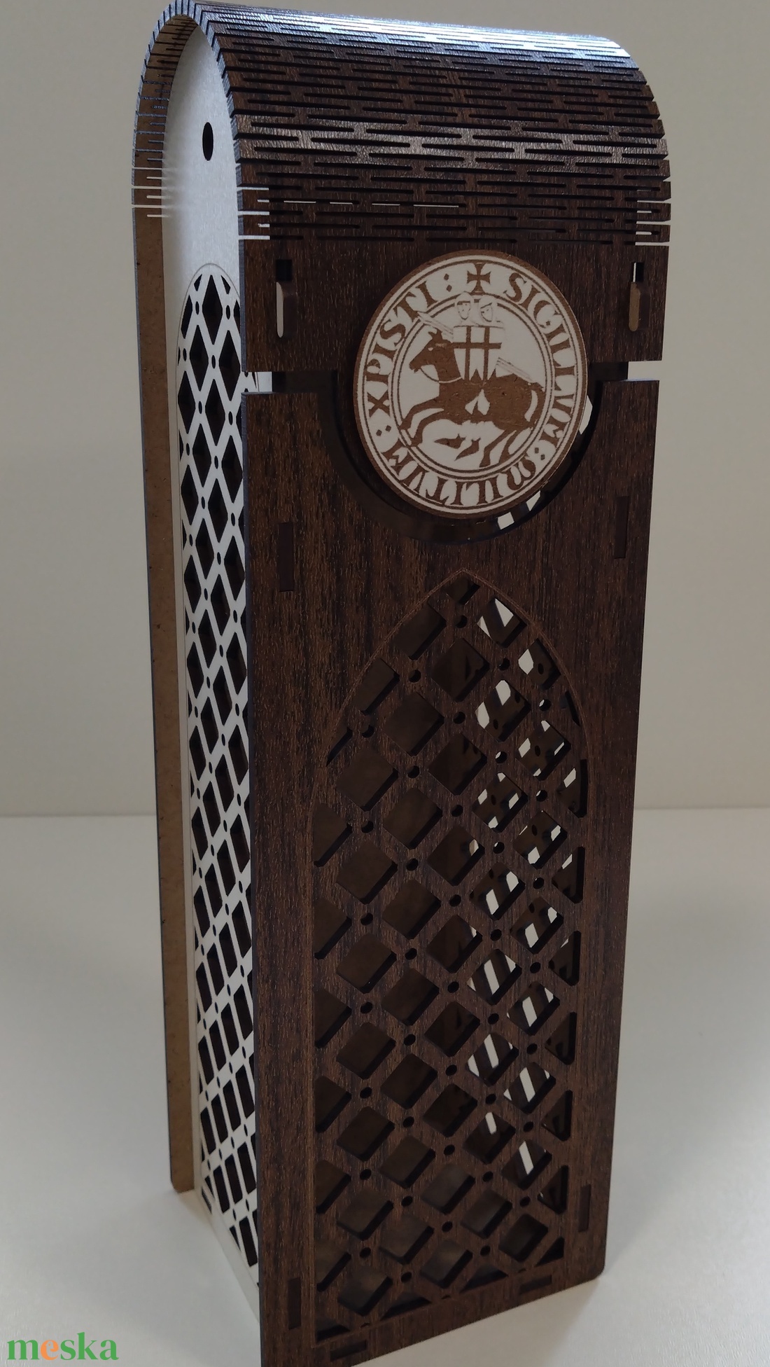 Boros doboz, bortartó - lézervágott, gravírozott boros doboz egyedi mintával - otthon & életmód - konyhafelszerelés, tálalás - italos kellékek - boros díszdoboz - Meska.hu