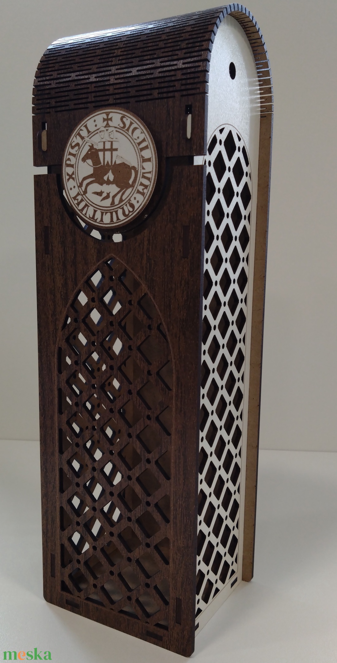 Boros doboz, bortartó - lézervágott, gravírozott boros doboz egyedi mintával - otthon & életmód - konyhafelszerelés, tálalás - italos kellékek - boros díszdoboz - Meska.hu