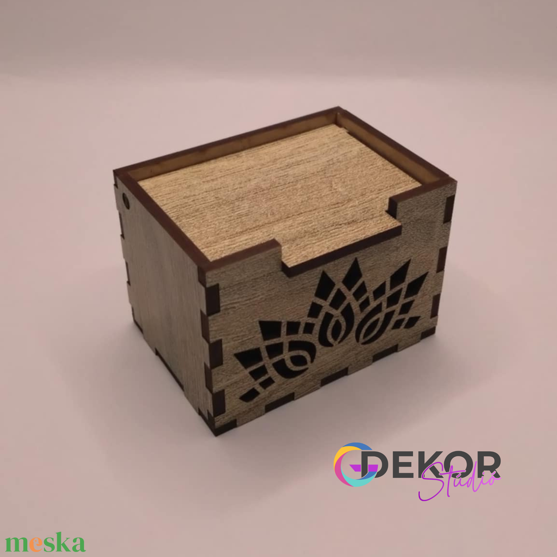 Mini fa ajándékdoboz  lézervágott mintás, 557 cm - otthon & életmód - papír, írószer - ajándékozás kellékei - ajándékkísérő - Meska.hu