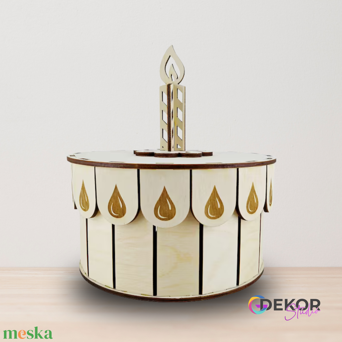 Öröktorta - lézervágott, torta formájú ajándékdoboz - otthon & életmód - papír, írószer - ajándékozás kellékei - ajándékkísérő - Meska.hu