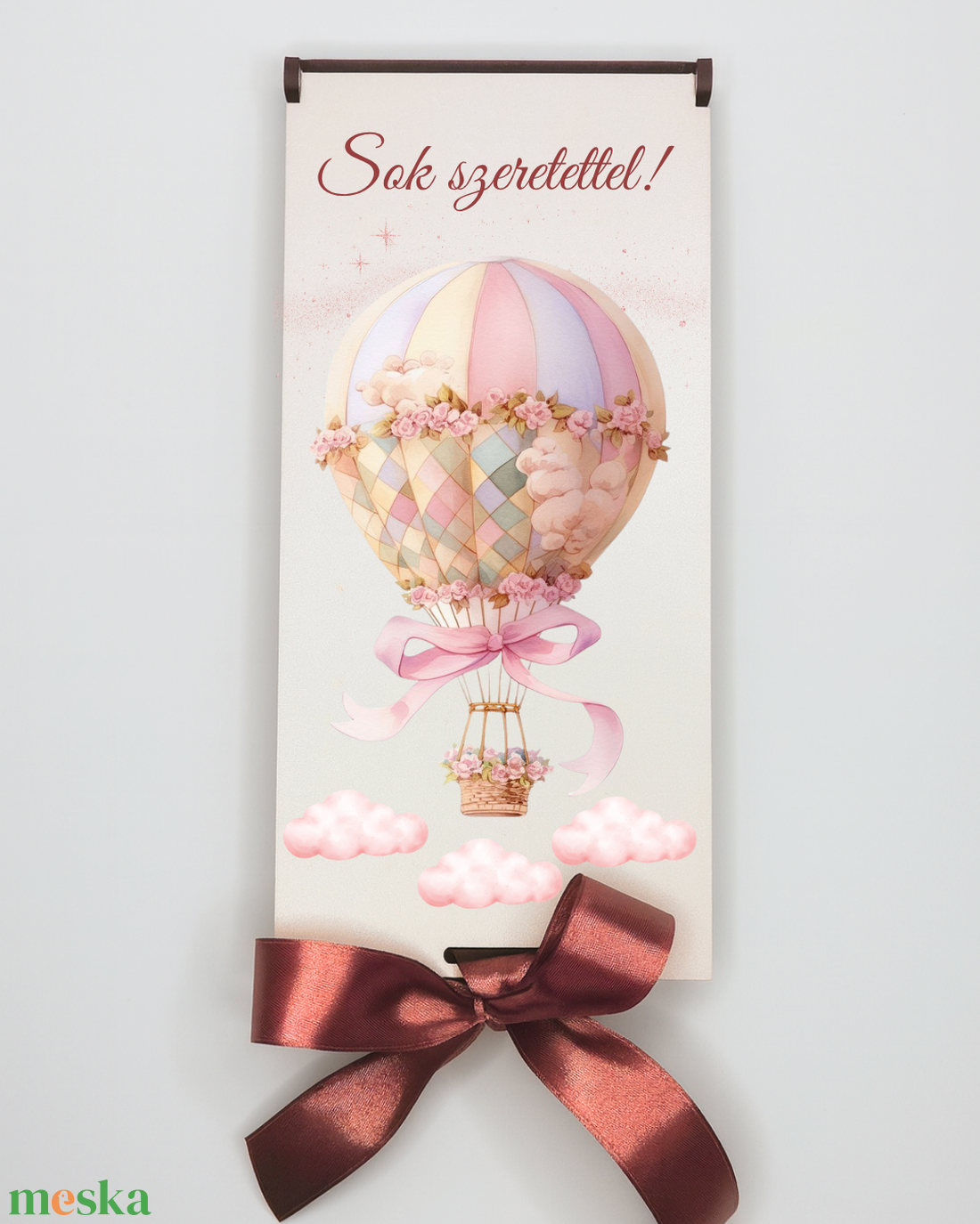 Hőlégballonos, UV nyomott pénzátadó doboz - karácsony - karácsonyi ajándékozás - karácsonyi ajándékcsomagolás - Meska.hu