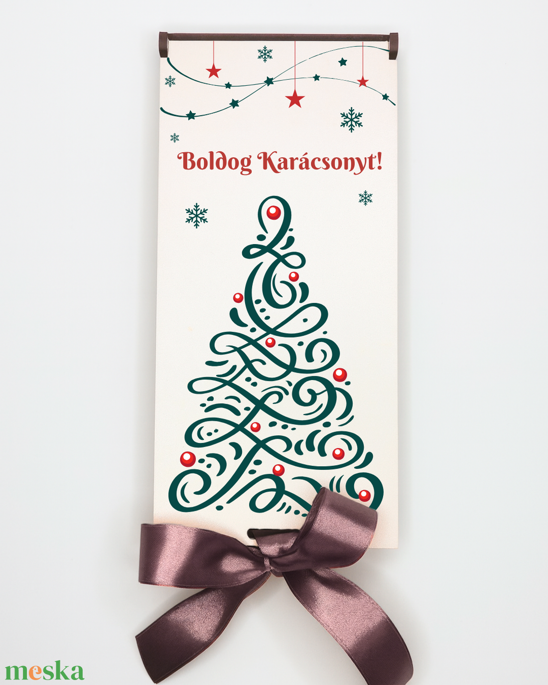 Minimalista karácsonyfa mintás, UV nyomott pénzátadó doboz - karácsony - karácsonyi ajándékozás - karácsonyi ajándékcsomagolás - Meska.hu