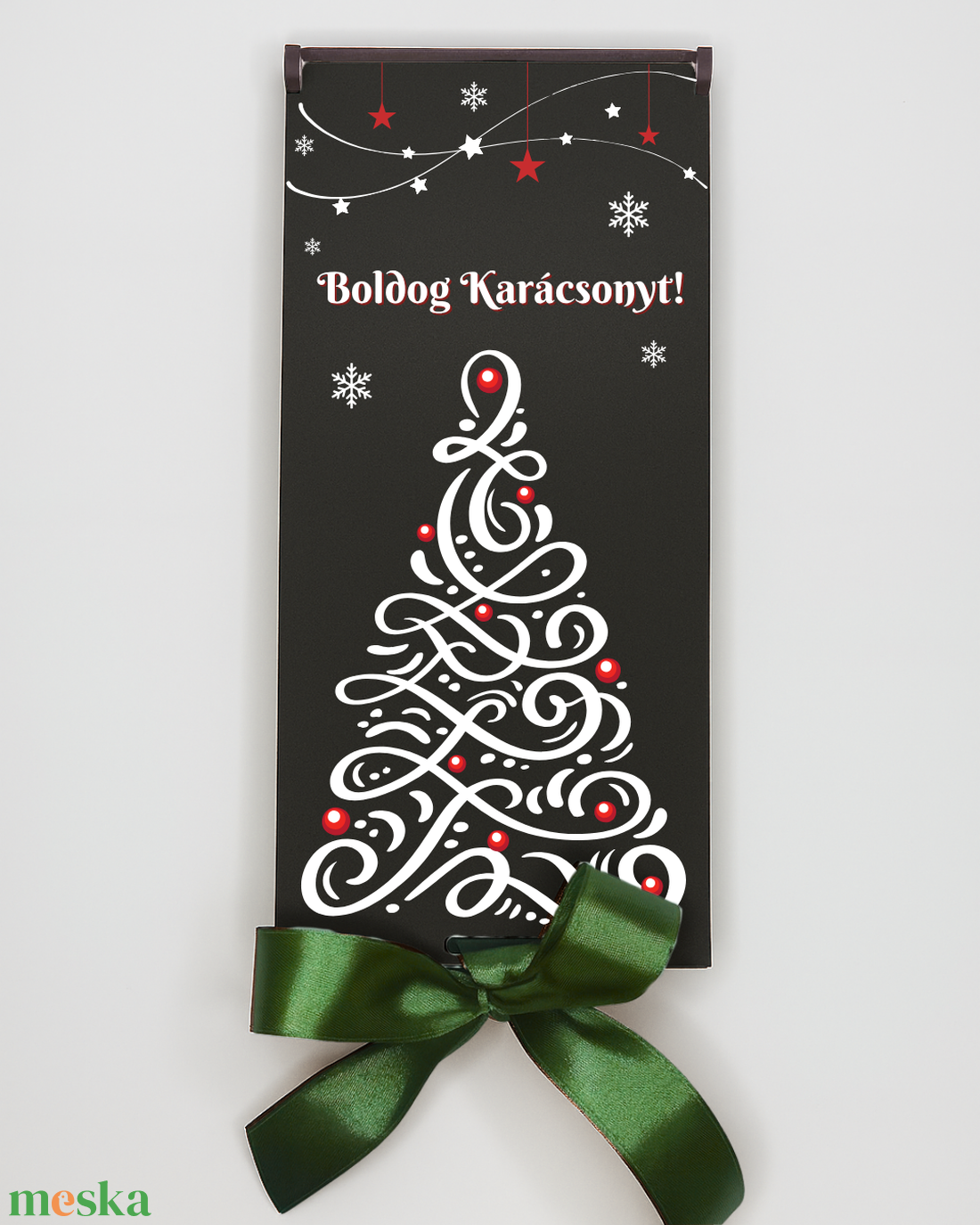 Minimalista karácsonyfa mintás, UV nyomott pénzátadó doboz - karácsony - karácsonyi ajándékozás - karácsonyi ajándékcsomagolás - Meska.hu
