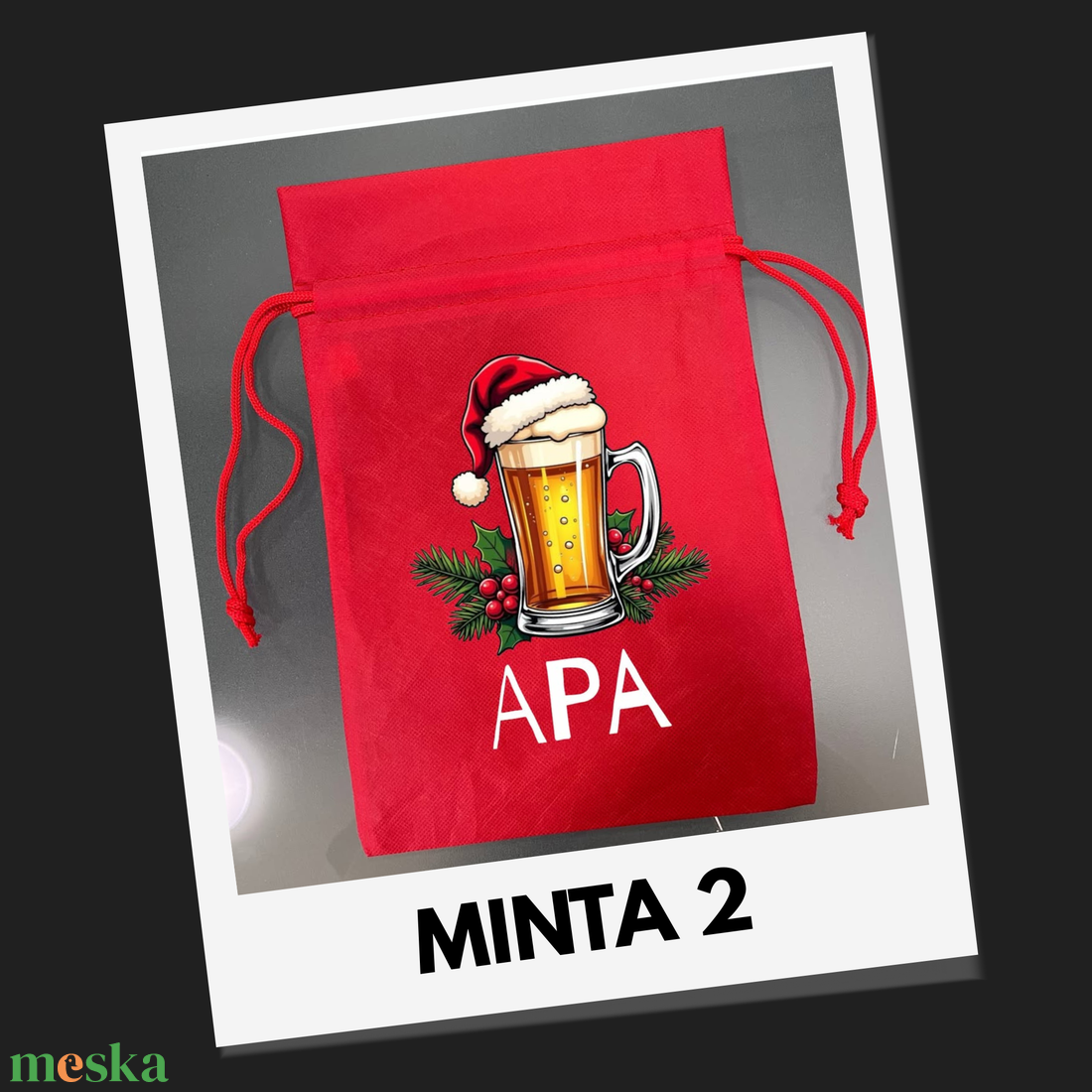 Névre szóló ajándék-, mikulás zsákok - DTF nyomattal - karácsony - mikulás - mikulás zsák - Meska.hu