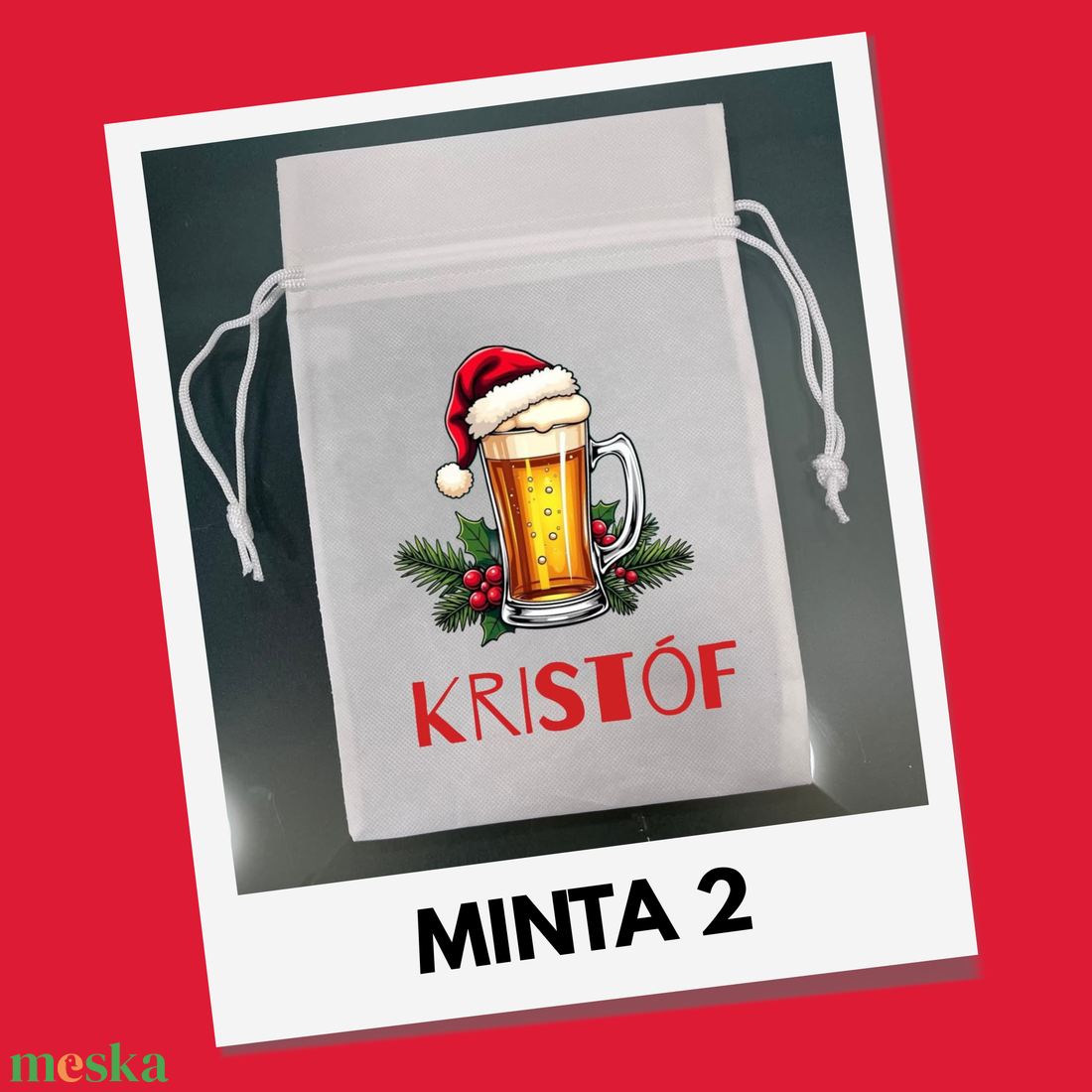 Névre szóló ajándék-, mikulás zsákok - DTF nyomattal - karácsony - mikulás - mikulás zsák - Meska.hu