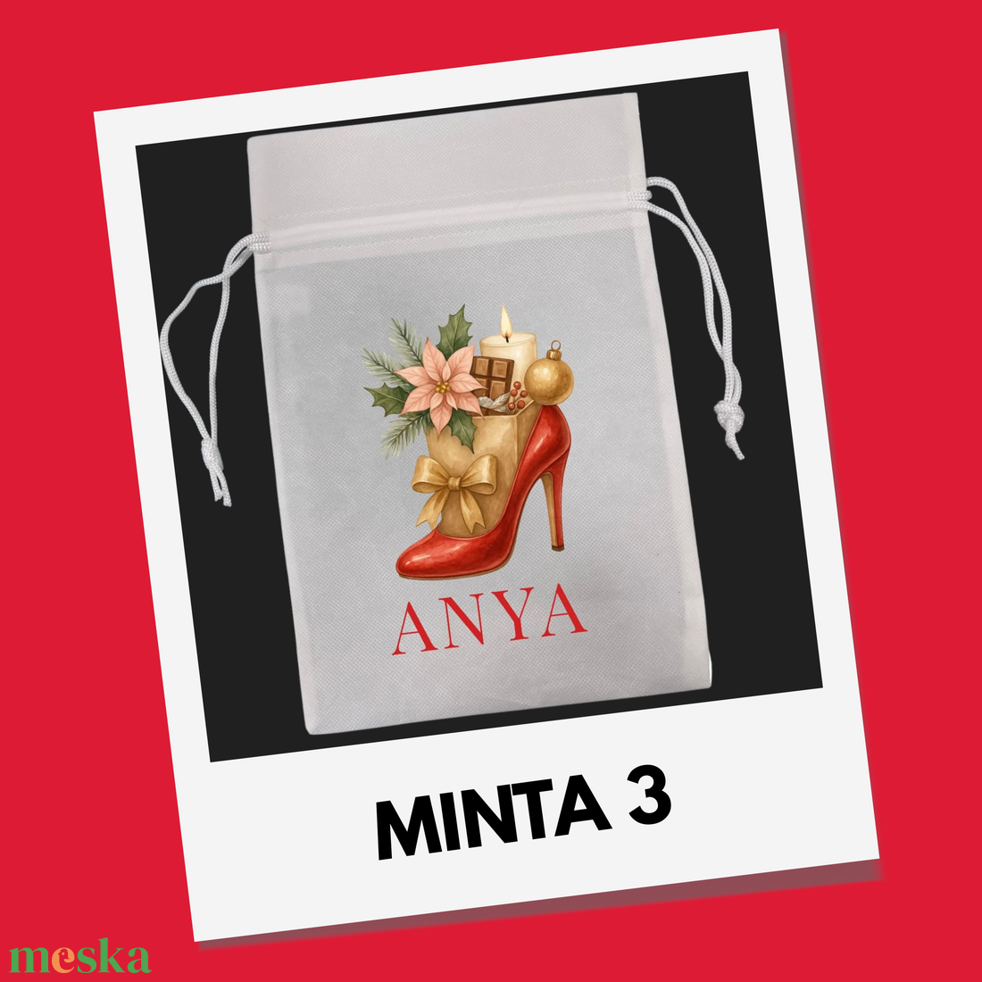 Névre szóló ajándék-, mikulás zsákok - DTF nyomattal - karácsony - mikulás - mikulás zsák - Meska.hu