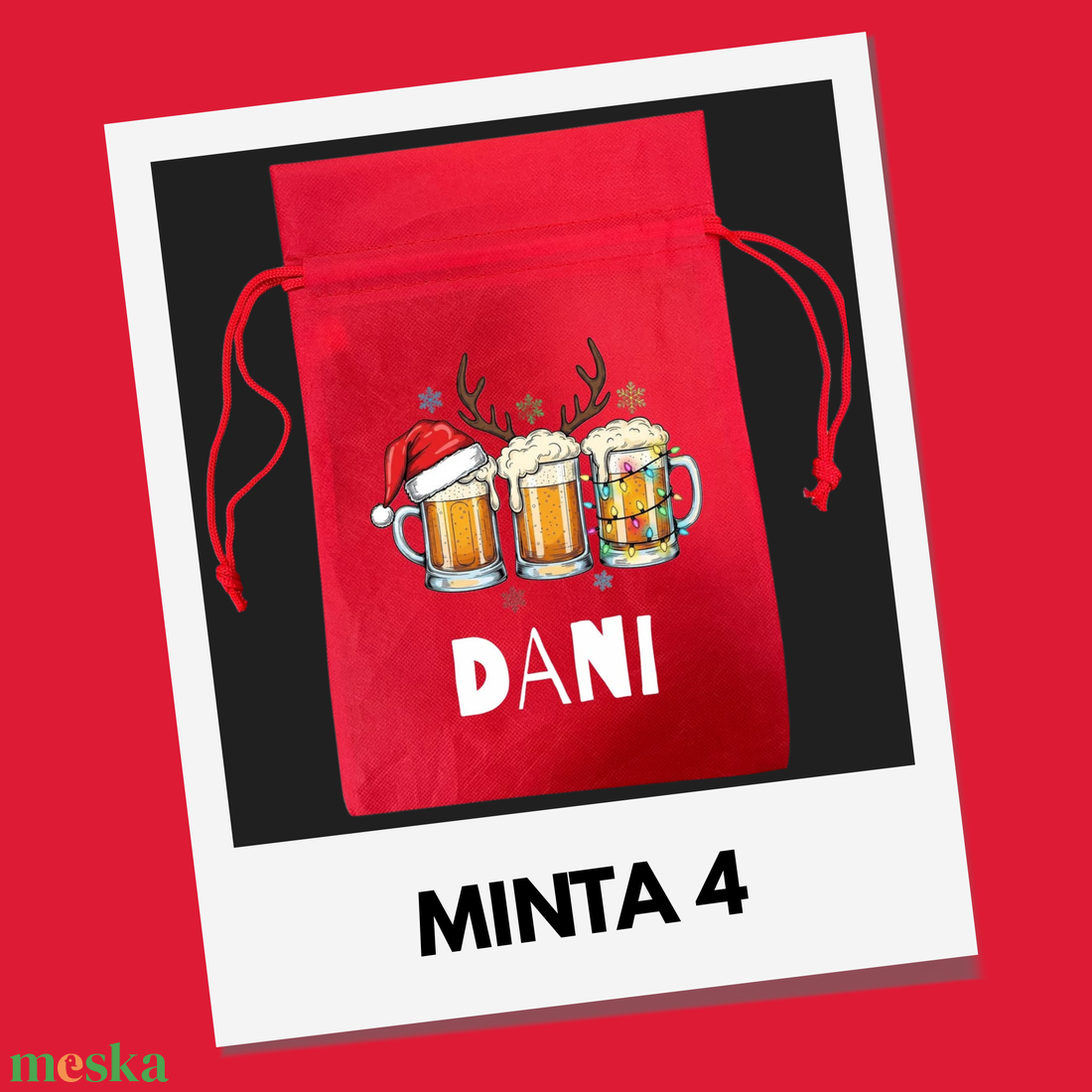 Névre szóló ajándék-, mikulás zsákok - DTF nyomattal - karácsony - mikulás - mikulás zsák - Meska.hu