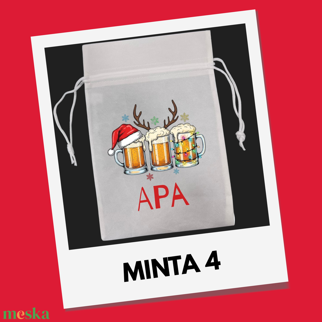 Névre szóló ajándék-, mikulás zsákok - DTF nyomattal - karácsony - mikulás - mikulás zsák - Meska.hu