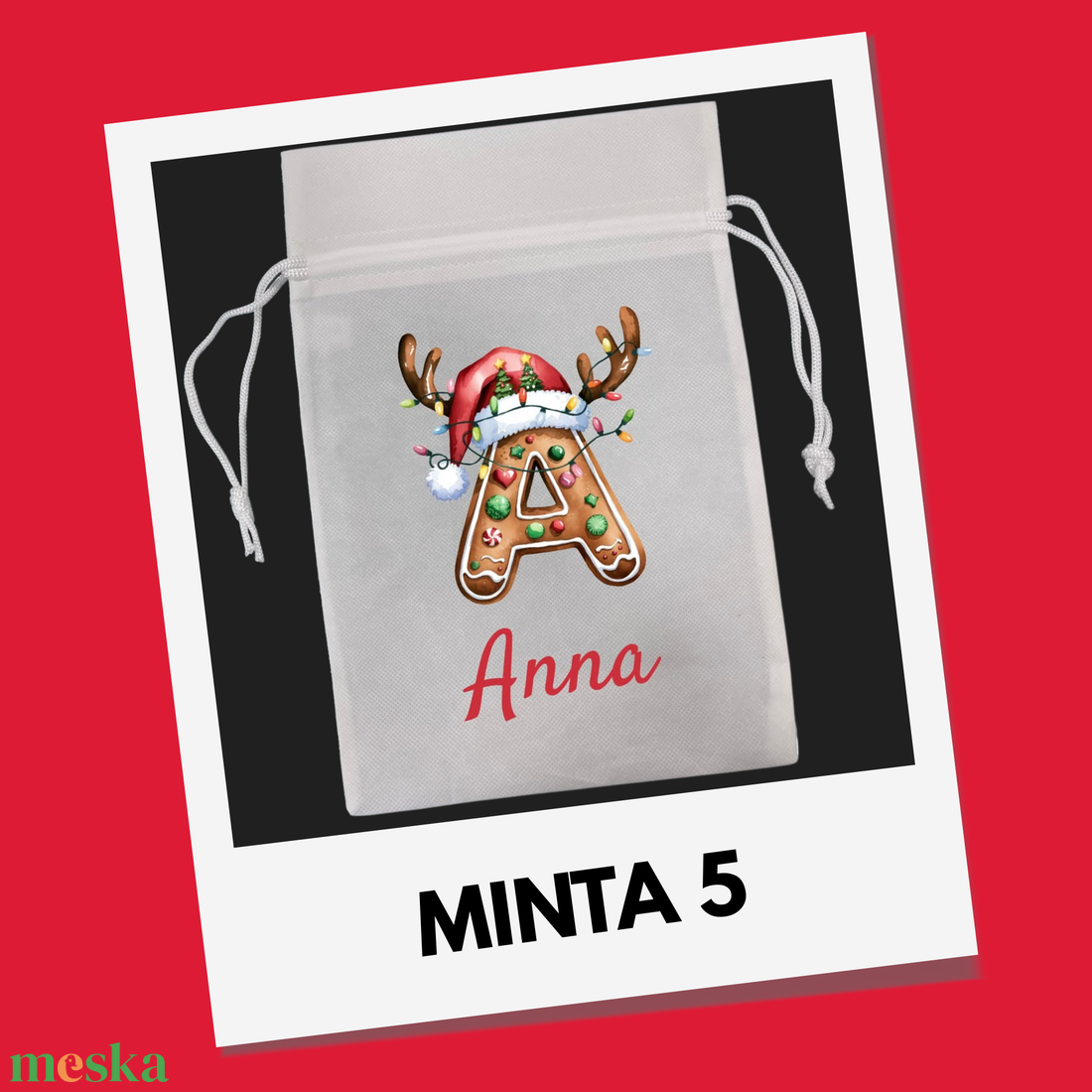 Névre szóló ajándék-, mikulás zsákok - DTF nyomattal - karácsony - mikulás - mikulás zsák - Meska.hu