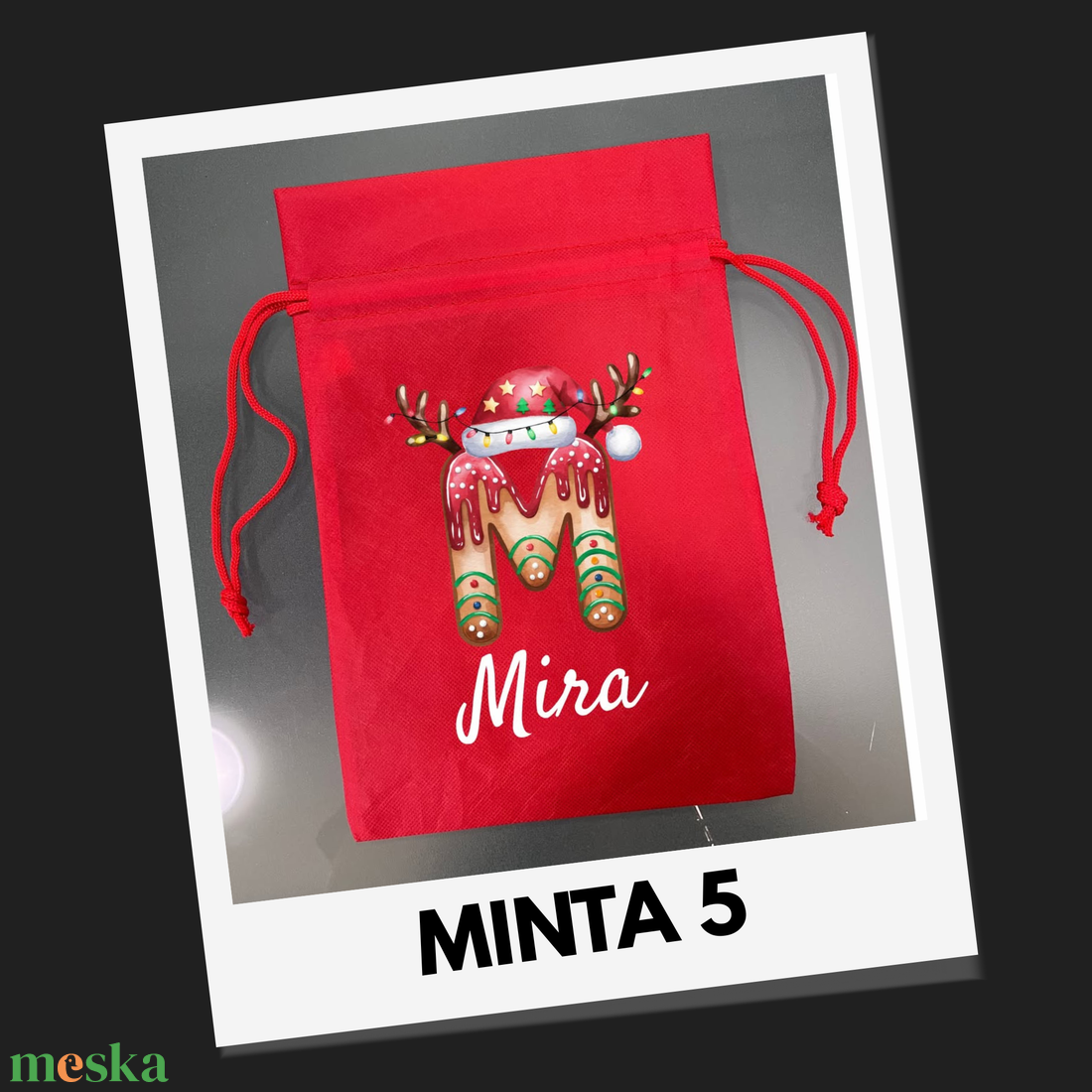 Névre szóló ajándék-, mikulás zsákok - DTF nyomattal - karácsony - mikulás - mikulás zsák - Meska.hu