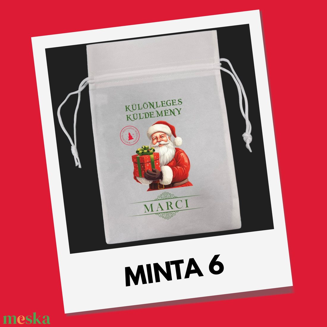 Névre szóló ajándék-, mikulás zsákok - DTF nyomattal - karácsony - mikulás - mikulás zsák - Meska.hu