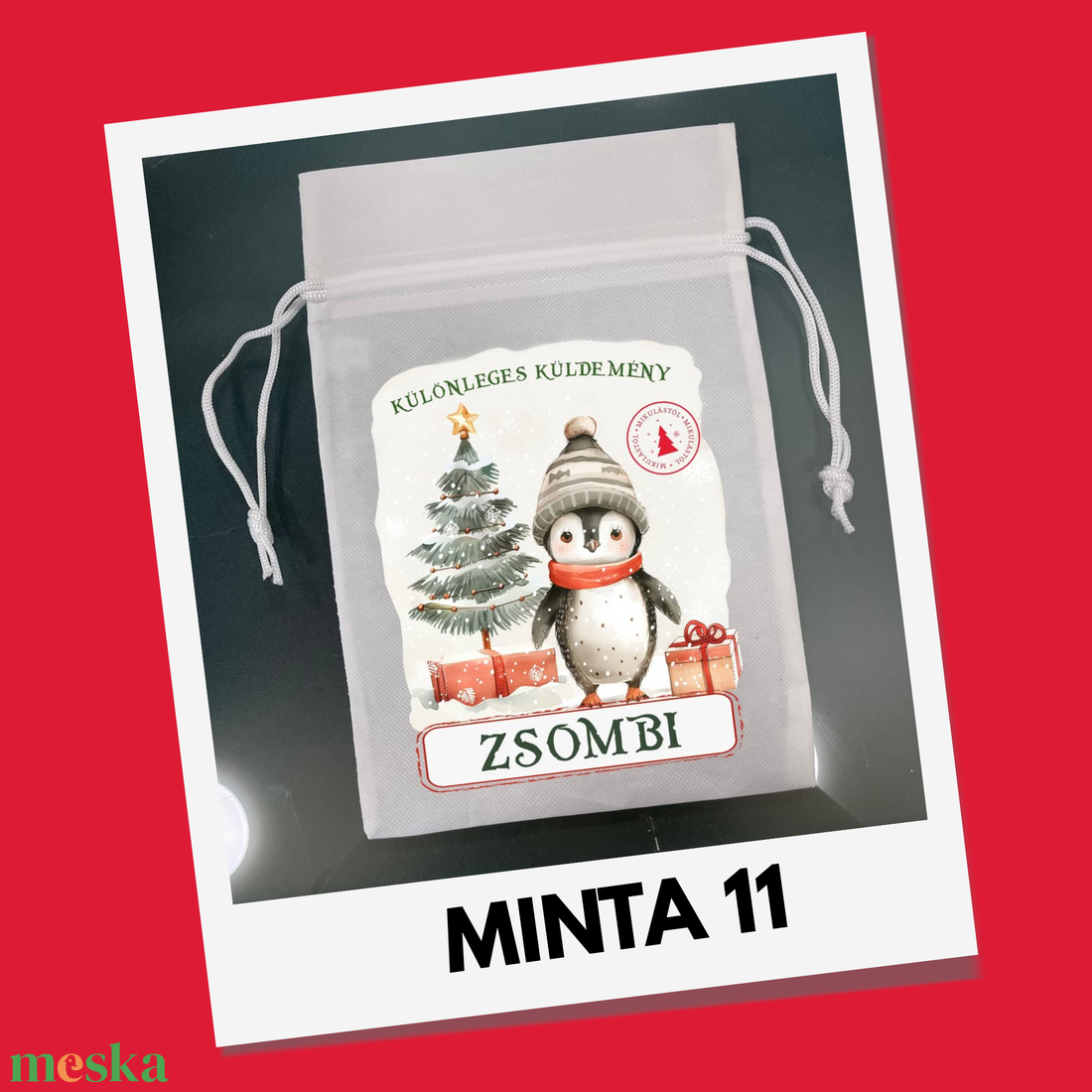 Névre szóló ajándék-, mikulás zsákok - DTF nyomattal - karácsony - mikulás - mikulás zsák - Meska.hu