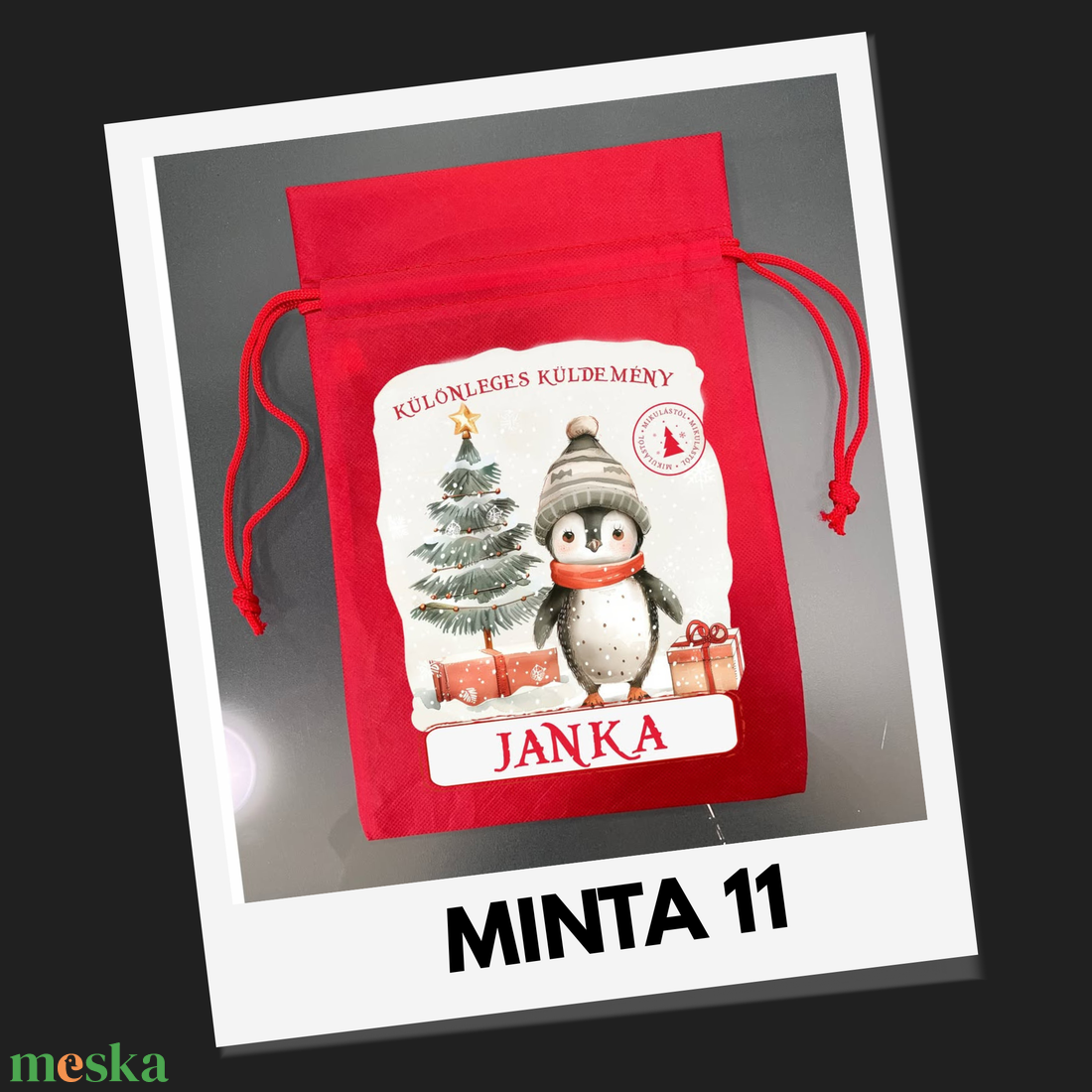 Névre szóló ajándék-, mikulás zsákok - DTF nyomattal - karácsony - mikulás - mikulás zsák - Meska.hu