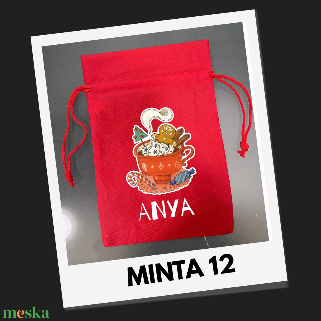 Névre szóló ajándék-, mikulás zsákok - DTF nyomattal - karácsony - mikulás - mikulás zsák - Meska.hu