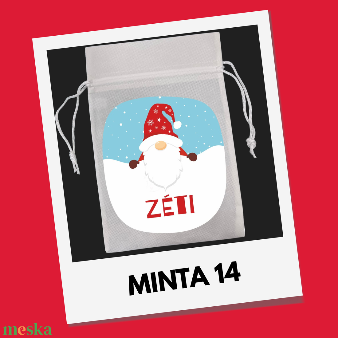 Névre szóló ajándék-, mikulás zsákok - DTF nyomattal - karácsony - mikulás - mikulás zsák - Meska.hu