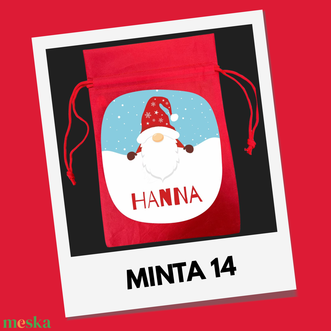 Névre szóló ajándék-, mikulás zsákok - DTF nyomattal - karácsony - mikulás - mikulás zsák - Meska.hu