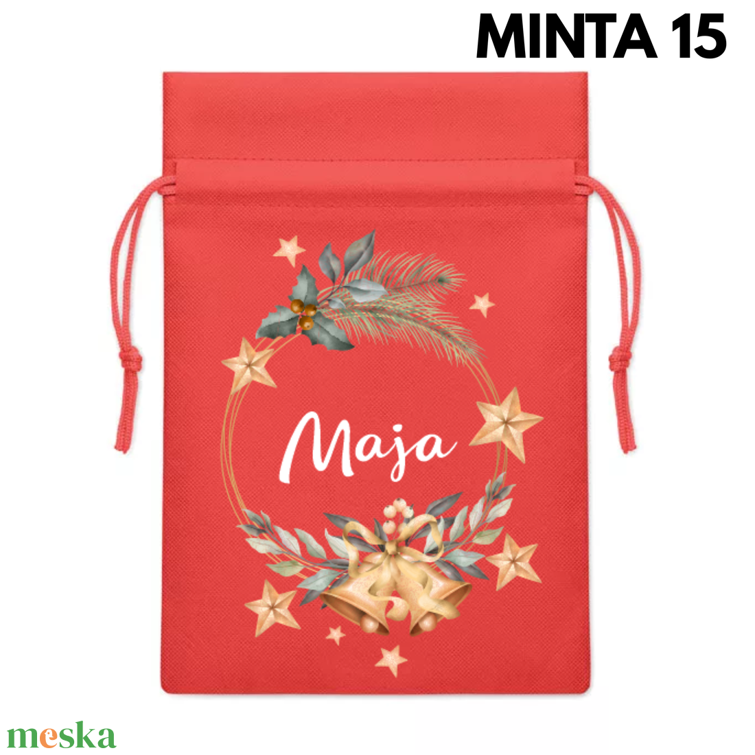 Névre szóló ajándék-, mikulás zsákok - DTF nyomattal - karácsony - mikulás - mikulás zsák - Meska.hu