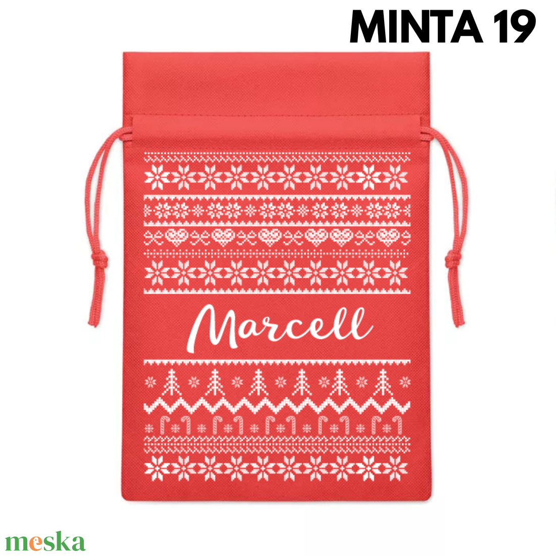 Névre szóló ajándék-, mikulás zsákok - többféle mintával - karácsony - mikulás - mikulás zsák - Meska.hu