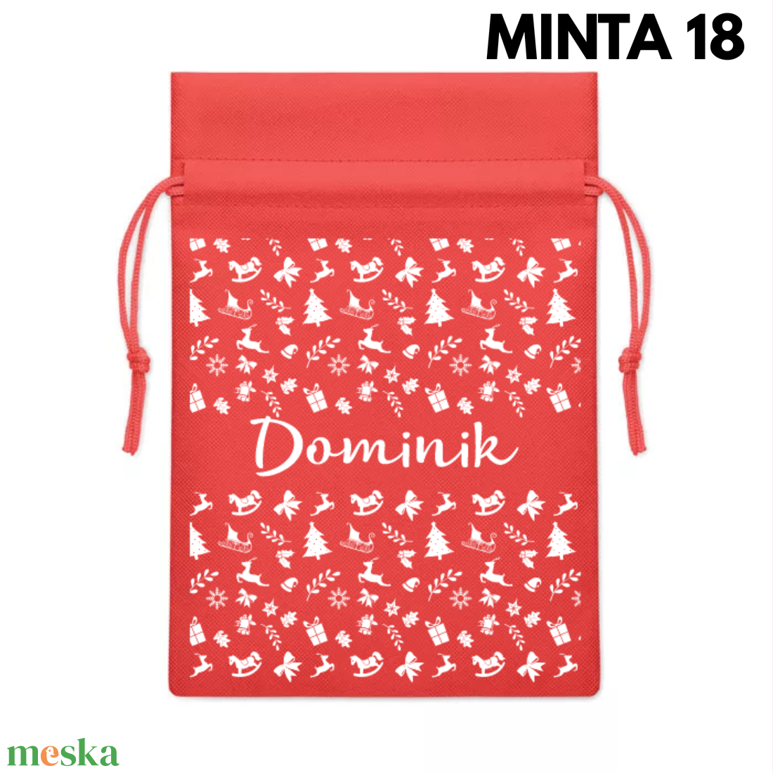 Névre szóló ajándék-, mikulás zsákok - többféle mintával - karácsony - mikulás - mikulás zsák - Meska.hu